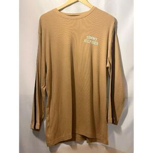 Vintage Tommy‎ Jeans Tommy Hilfiger long sleeve tan shirt size large